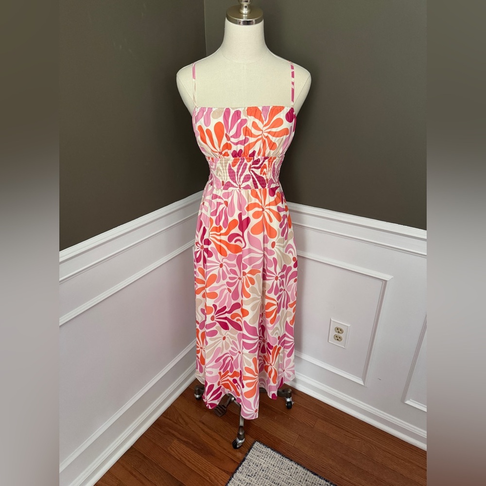 Gorgeous Hutch White Pink Floral Sundress. XS. New with tags.